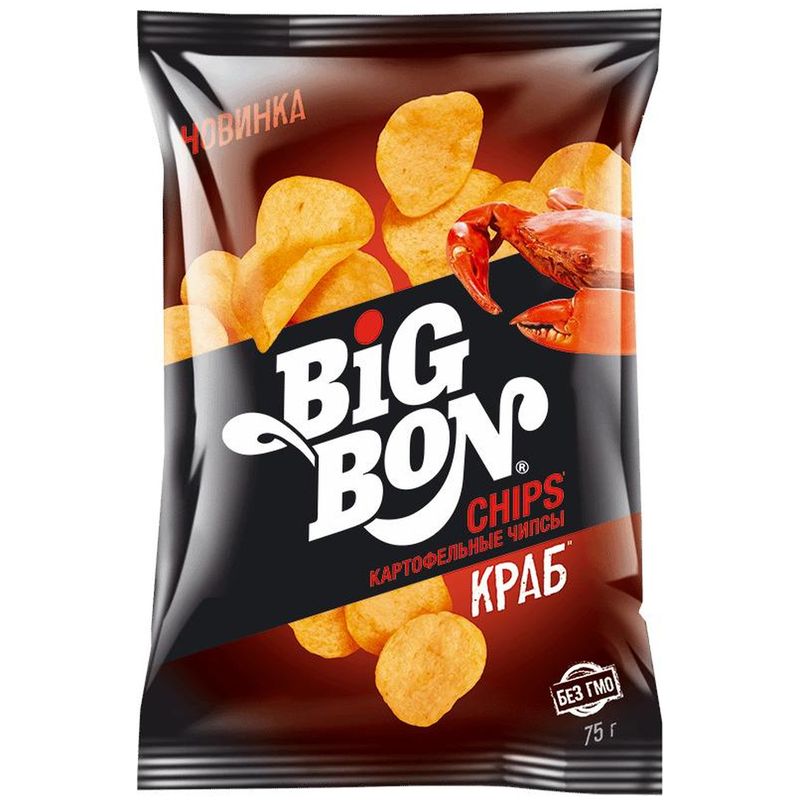 

Чипсы картофельные Big Bon Краб 75 г