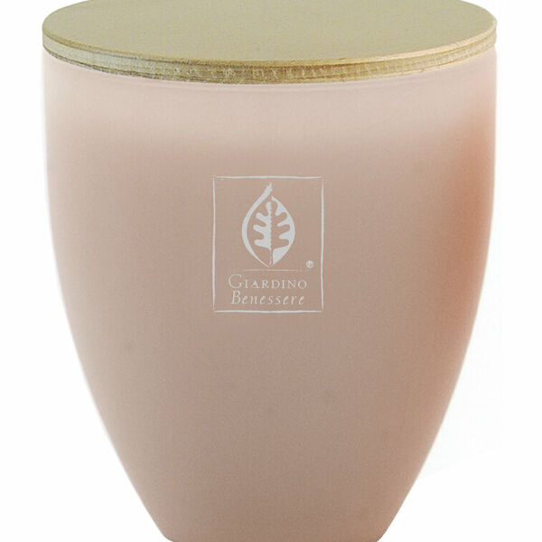 GIARDINO BENESSERE Rosa Dorotea Свеча в розовом стекле, 255 г