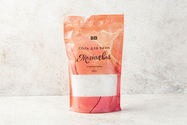 Соль для ванн Магниевая с маслом розы