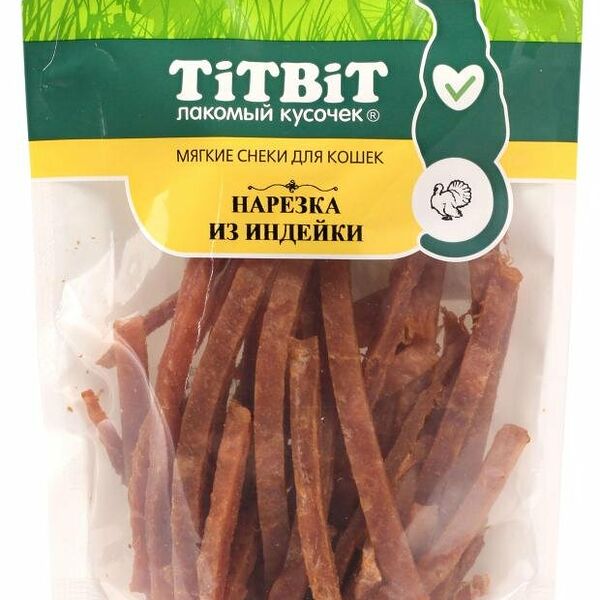 Лакомство для кошек TiTBiT нарезка из индейки 40 г