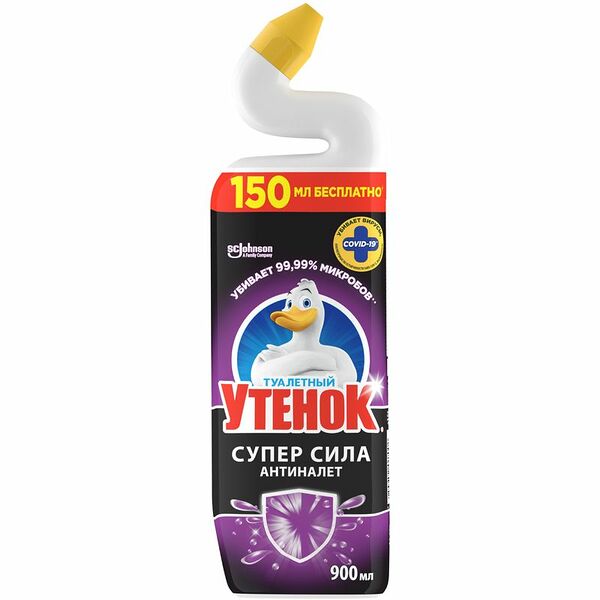 Чистящее средство для унитаза Туалетный Утенок Антиналет, 900 мл