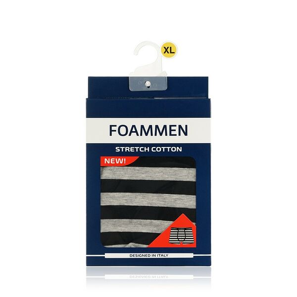 Мужские трусы - боксеры Foammen Fo210003-1 широкая серая полоска XL