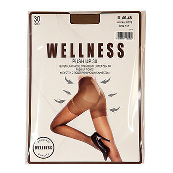 Колготки Push Up, Wellness, цвет 8178 (бежевый), 30 den, размер 2, Россия