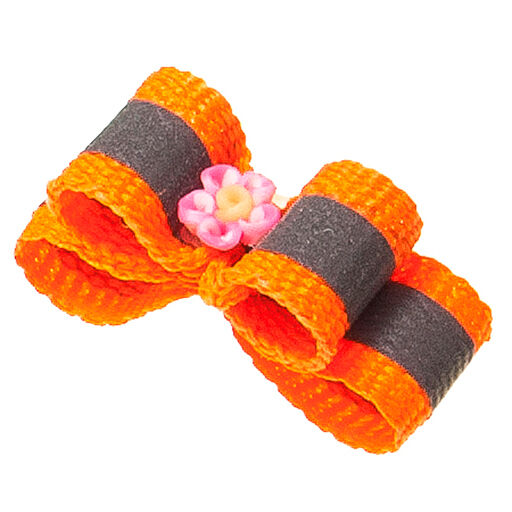 Бантик (пара) светоотражающий двойной объёмный, 3*1см, (оранжевый),Ностальжи 18507