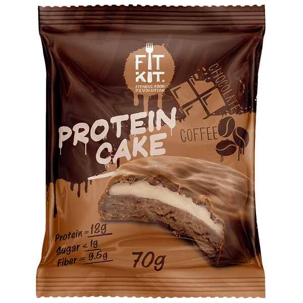 FIT KIT Protein Cake - 70 грамм - шоколад-кофе