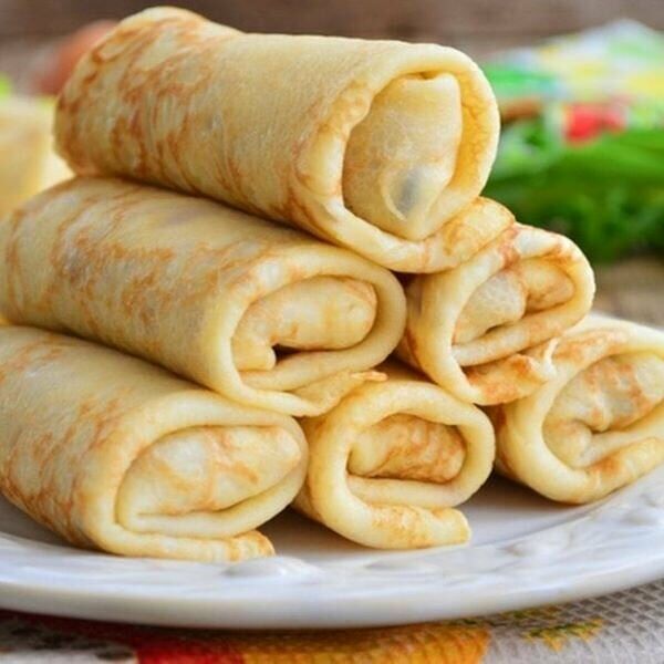 Блинчики с яйцом и зеленым луком