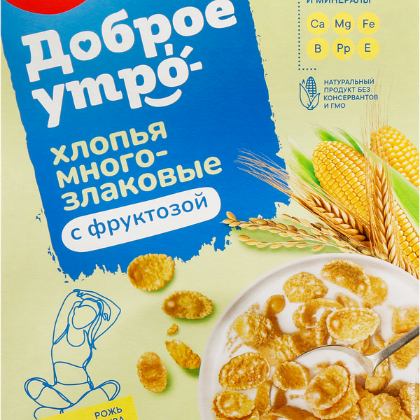 Готовый завтрак УВЕЛКА Хлопья кукурузные с фруктозой, 275г
