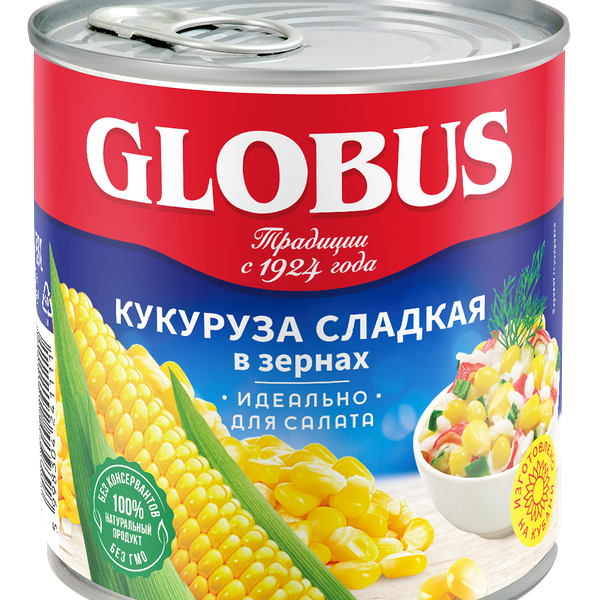 Кукуруза консервированная Globus 425 мл