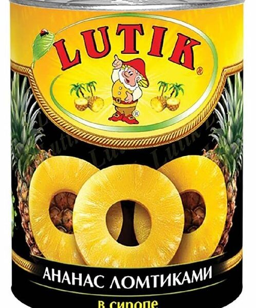 Ананасы Lutik кольцами в сиропе