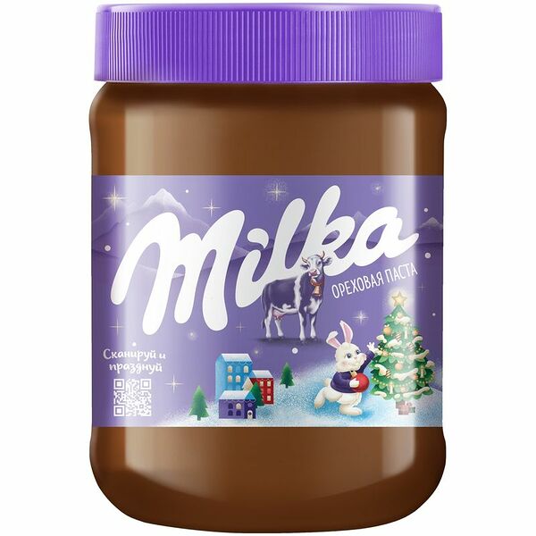 Паста ореховая Milka с добавлением какао, 350г