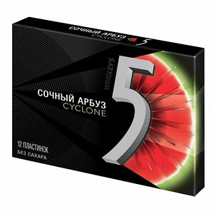 Жевательная резинка Циклон Арбузный шквал 31,2г
