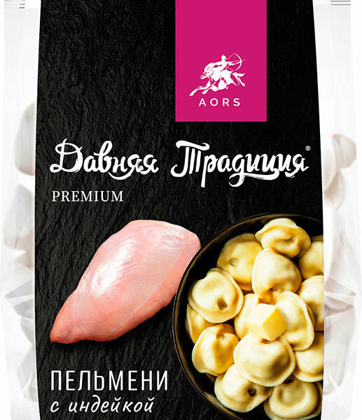 Пельмени Давняя традиция Premium с индейкой 800г