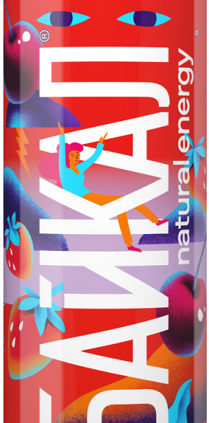 Напиток Байкал Natural Energy энергетический земляника, черная вишня безалкогольный, 450 мл