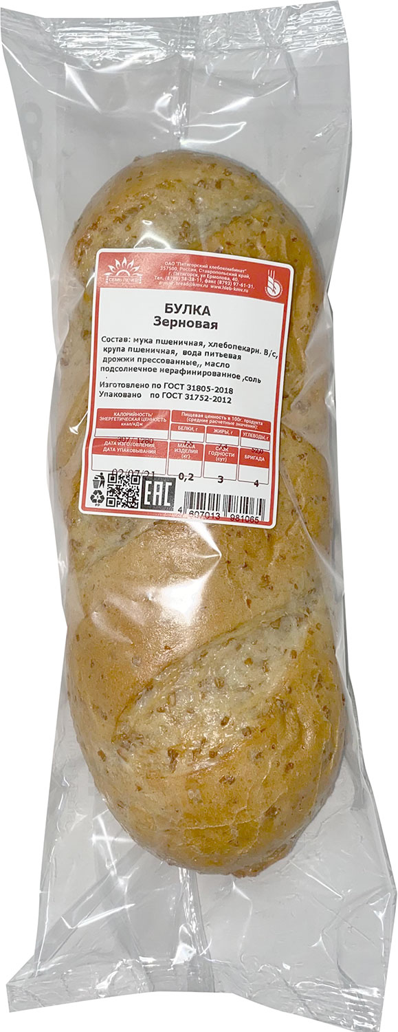 

Булка Пятигорский ХЗ Зерновая 200г
