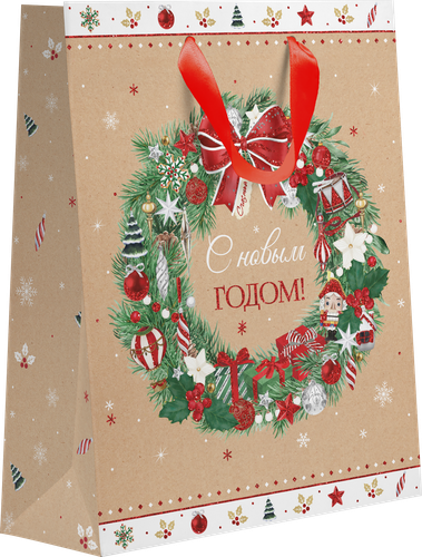 

Пакет подарочный Snow крафт, 23х18х10 см, Арт. KMT в ассортименте 1 шт.