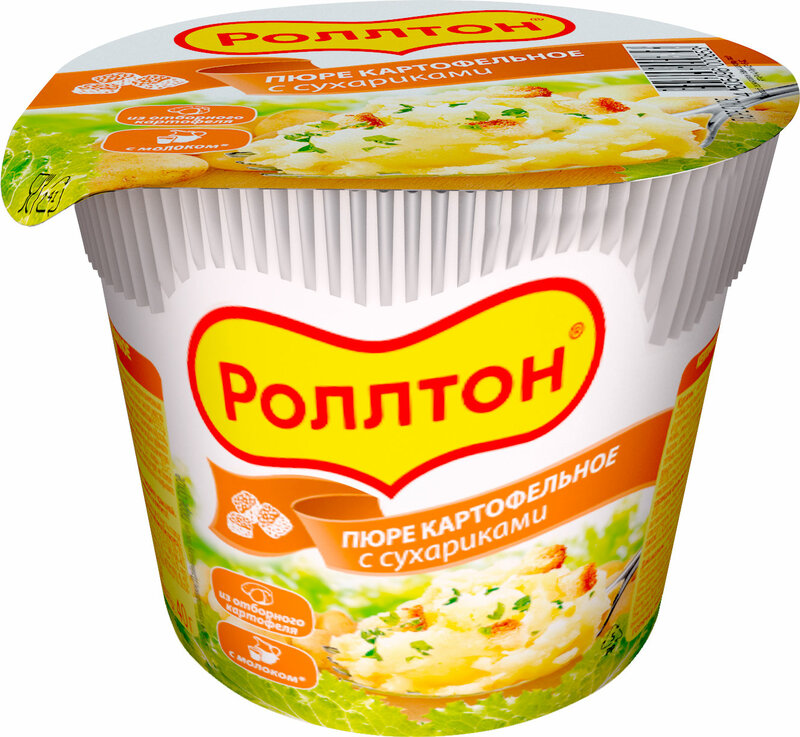 Купить Картофельное пюре Роллтон с сухариками по низкой цене с быстрой ...