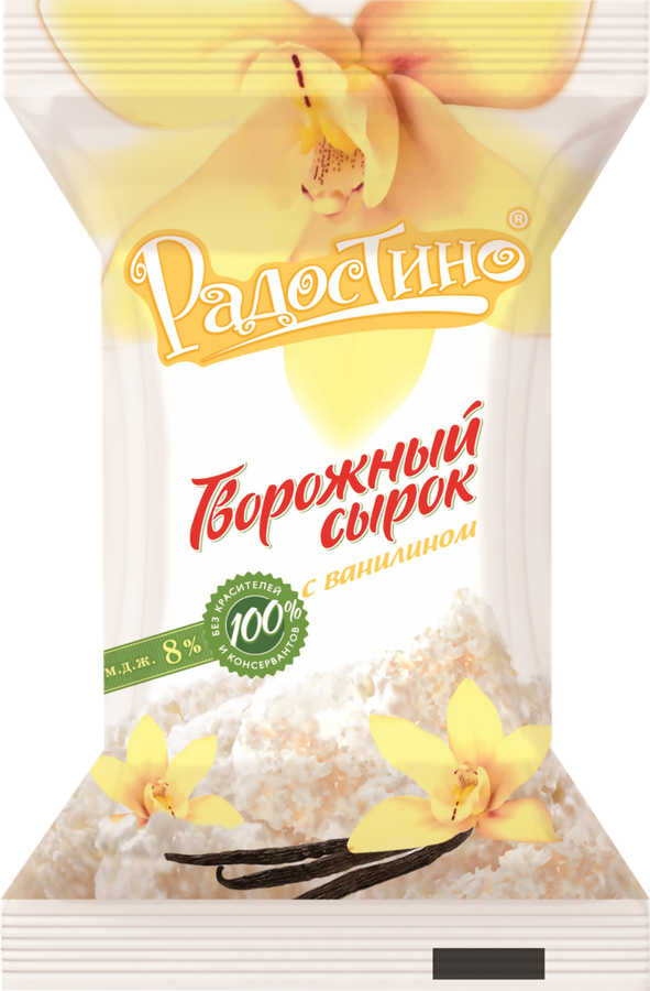 

Сырок творожный Радостино с ванилином 8%, без змж 100 г