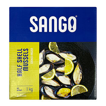 Мидии Гигант 1/2 раковины 30/40 в/м 1кг, Китай