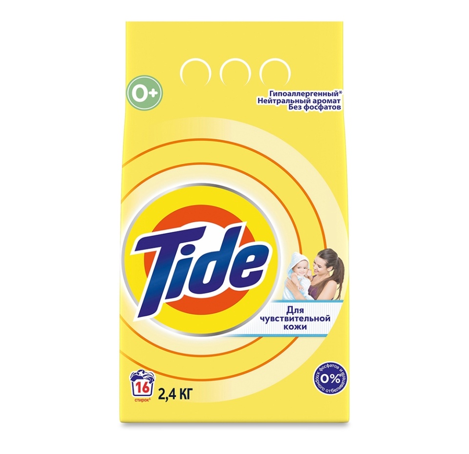 

Стиральный порошок «Детский для чувствительной и детской кожи. Автомат», Tide, 2.4 кг, Россия