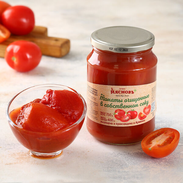 Томаты очищенные в собственном соку МясновЪ Буфет