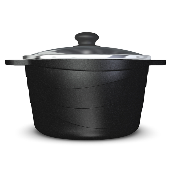 Кастрюля с крышкой Нева металл посуда литой алюминий индукция 4 л, 22 см