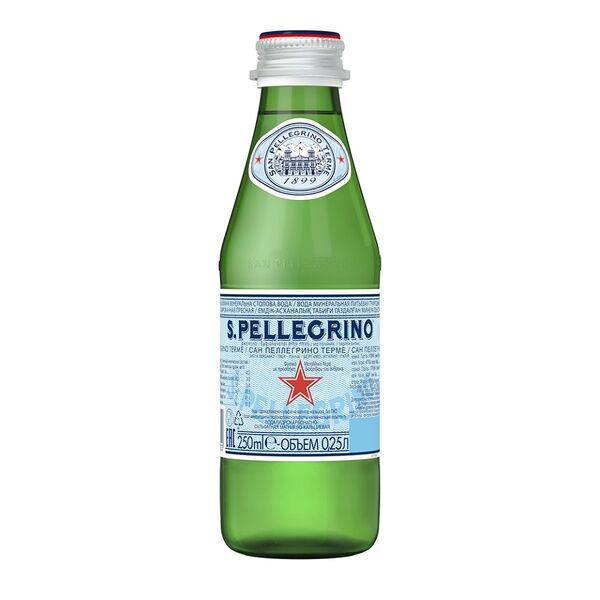 Вода минеральная S.Pellegrino газированная, 0.25 л