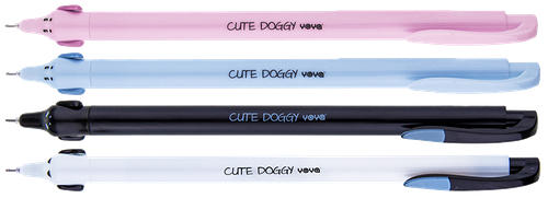 Ручка шариковая MESHU Cute Dogs, автоматическая, синий