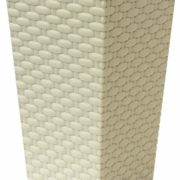 Кашпо IDEA Ротанг 26,1х26,1х45,7 см искусственный ротанг белое