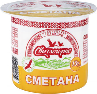 

Сметана Свитлогорье 15% 380 г
