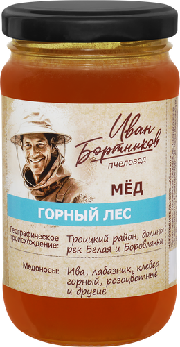 

Мёд цветочный Пчеловод Иван Бортников Горный лес, 500 г