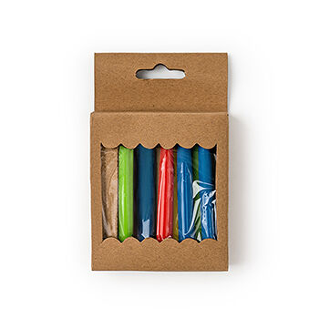 Свечи для торта Веселая Затея ЭКО ассорти 9 см, 12 шт., Китай