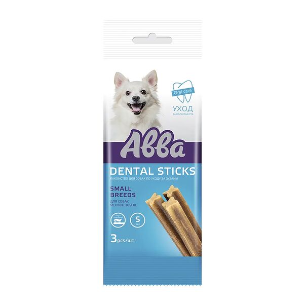 Dental sticks лакомство для собак мелких пород Палочки Дентал S, 36г (3шт в упаковке)