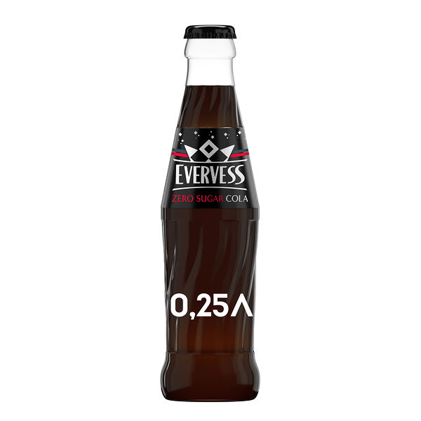 Evervess Cola Zero Sugar/Эвервесс Кола без сахара газированный напиток, 250мл