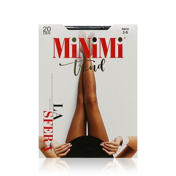 Женские колготки с рисунком Minimi La Sfera 20den Nero 2 размер