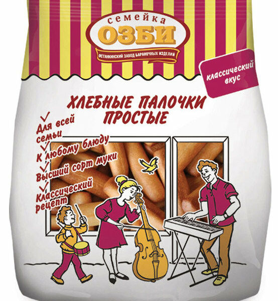 Палочки хлебные простые классические ТМ Семейка Озби