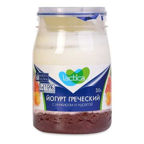Йогурт греческий Lactica с инжиром и курагой 3%