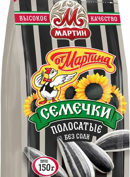 Семечки подсолнечные От Мартина Отборные полосатые обжаренные, 150 г