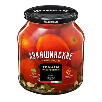 Томаты Лукашинские маринованные по-деревенски с хреном и чесноком