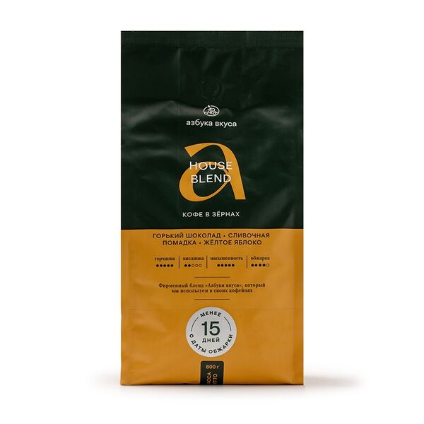 Кофейная смесь в зернах Азбука вкуса House Blend ООО Городской cупермаркет Россия