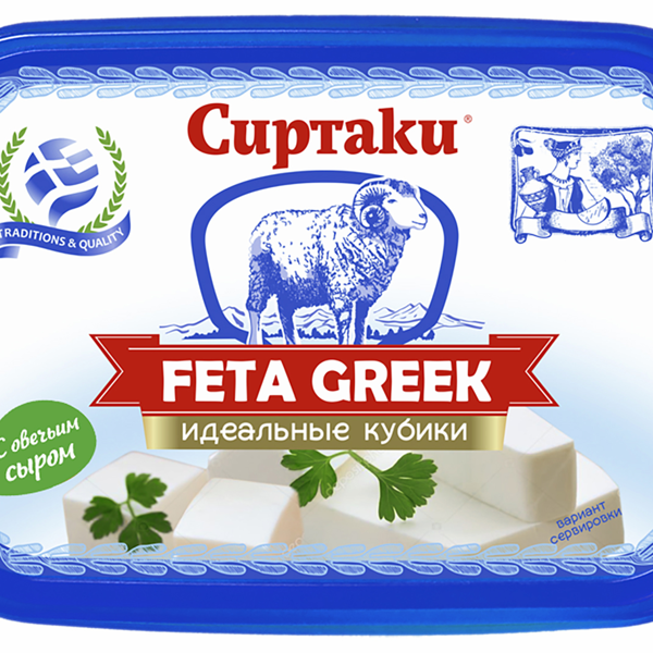 Сыр плавленый Feta Greek Сиртаки с овечьим сыром 45%