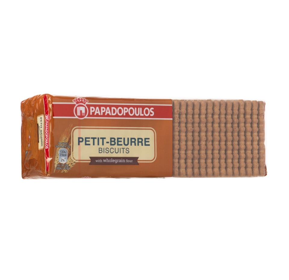 

Печенье Papadopoulos Petit Beurre затяжное c цельнозерновой мукой 225 г