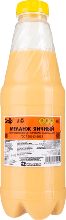 

Меланж яичный Grovo Удобное яйцо пастеризованный жидкий 900 мл