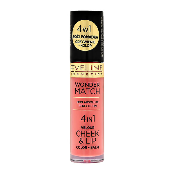 Румяна для лица Eveline Cosmetics Wonder Match 4-in-1 Velour Cheek&Lip Color Balm 01 4.5 мл