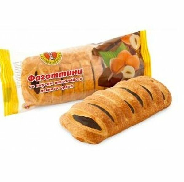 Фаготтини Первый хлебокомбинат со вкусом шоколада и лесного ореха, 70г
