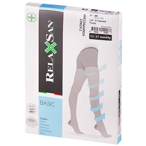 Релаксан Колготки компрессионные Collant 280den К2 телесные р.4