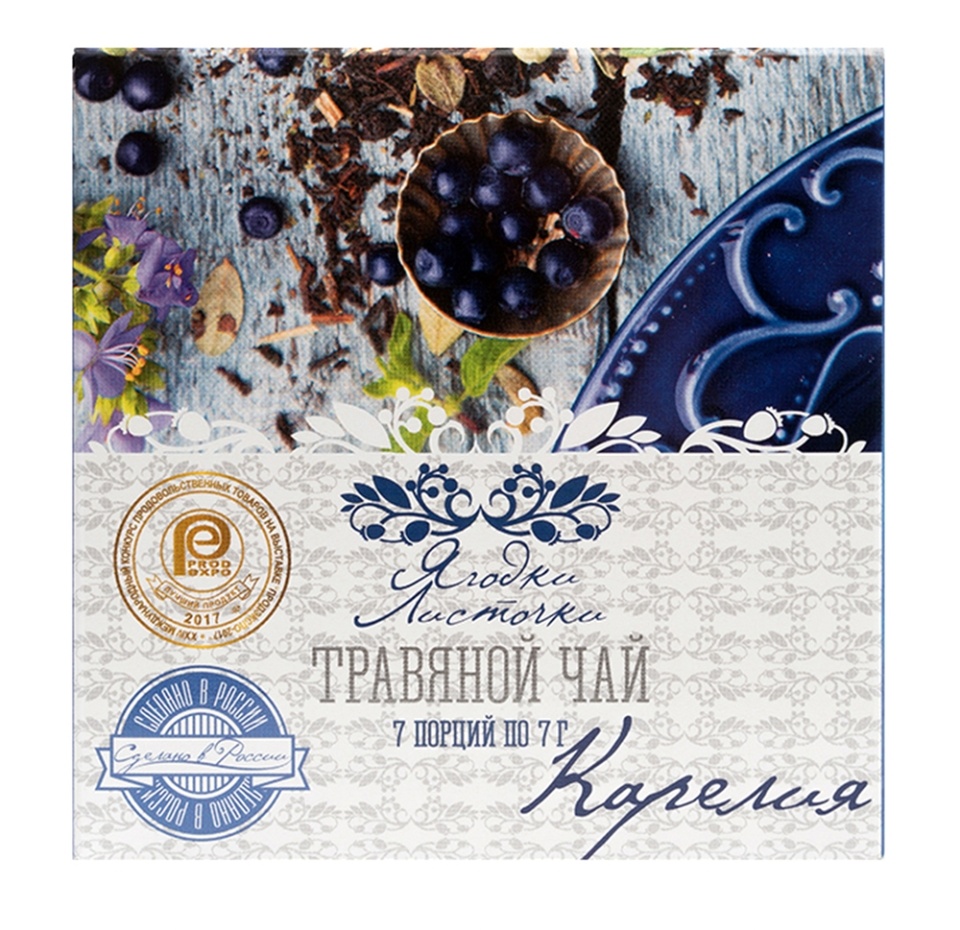 

Чай черный Ягодки-Листочки "Карелия" 49 г Россия