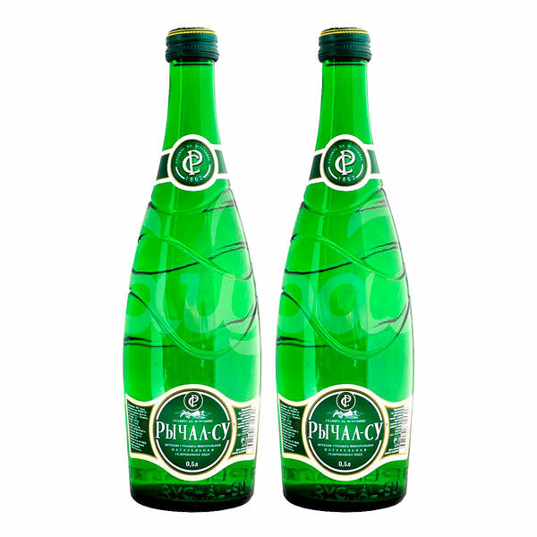 Вода Минеральная Рычал Су 0.5л газ ст/б