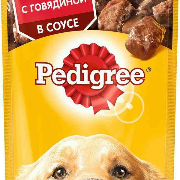 Корм влажный Pedigree для собак всех пород с говядиной в соусе