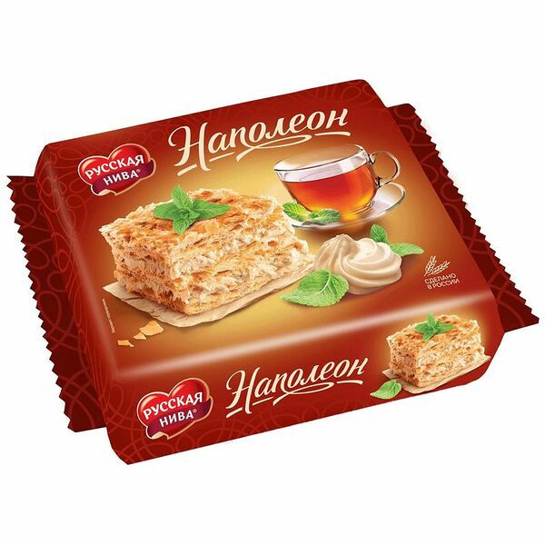 Торт Русская Нива Наполеон слоёный, 340г