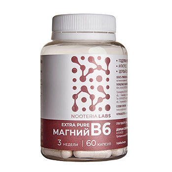Бад Nooteria Labs Магний B6 Extra pure 60 капсул, Россия